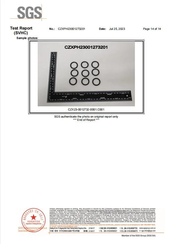 O-RING CR personnalisable avec une forte adhérence, une résistance élevée à l'usure et une bonne isolation 13